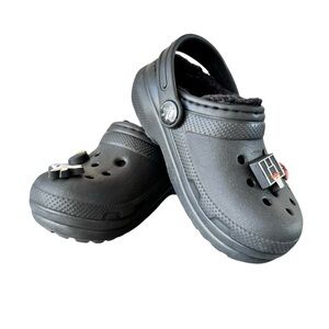 Crocs Classic Lined Black Toddler Kids Size 7C Clog Sandals Shoes